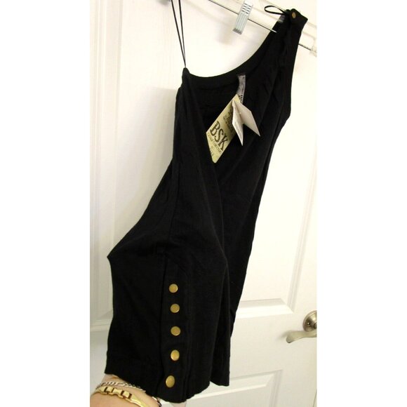 BSK Casual Connection by Bershka Women One Shoulder Top - Med. Cotton Black NWT - Picture 10 of 16